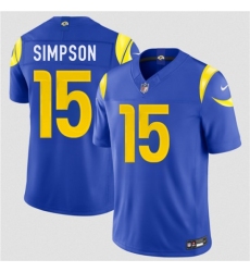 Men's Los Angeles Rams #15 Ty Simpson Royal 2026 Draft F.U.S.E. Vapor Limited Football Stitched Jersey