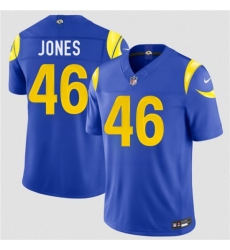 Men's Los Angeles Rams #46 Rohan Jones Royal 2026 Draft F.U.S.E. Vapor Limited Football Stitched Jersey