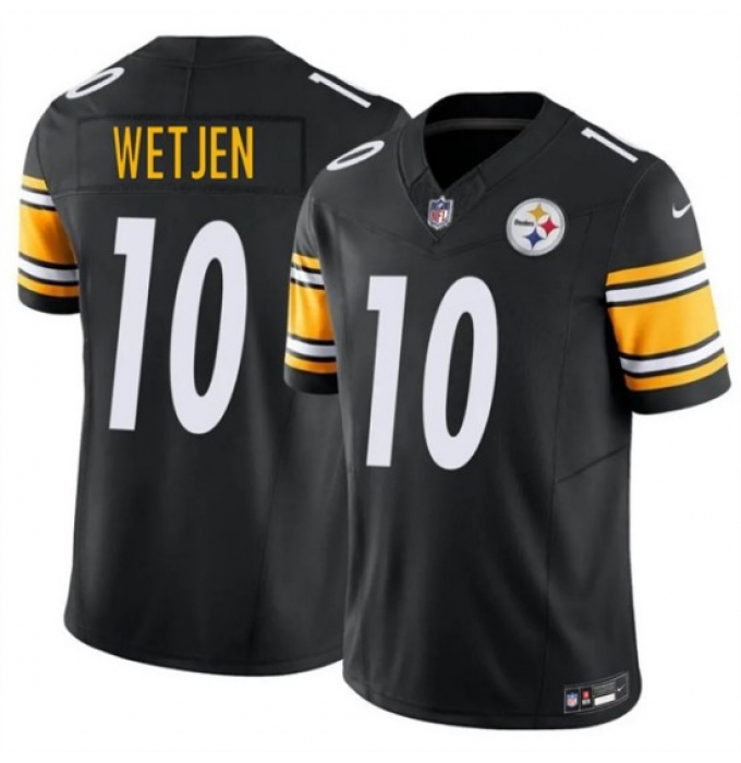 Men's Pittsburgh Steelers #10 Kaden Wetjen Black 2026 Draft F.U.S.E. Vapor Limited Football Stitched Jersey