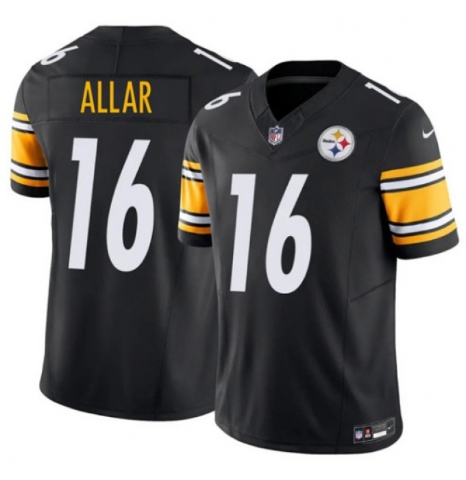 Men's Pittsburgh Steelers #16 Drew Allar Black 2026 Draft F.U.S.E. Vapor Limited Football Stitched Jersey