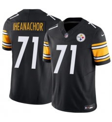 Men's Pittsburgh Steelers #71 Max Iheanachor Black 2026 Draft F.U.S.E. Vapor Limited Football Stitched Jersey