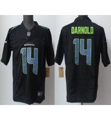 Men's Seattle Seahawks #14 Sam Darnold Limited Black Fashion FUSE Vapor Jersey