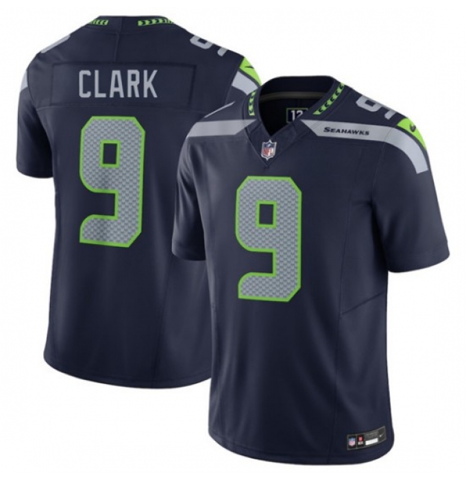 Men's Seattle Seahawks #9 Bud Clark Navy 2026 Draft F.U.S.E. Vapor Untouchable Limited Football Stitched Jersey