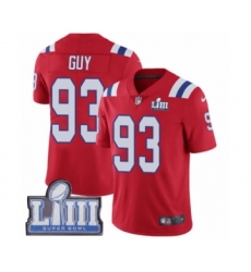 Youth Nike New England Patriots #93 Lawrence Guy Red Alternate Vapor Untouchable Limited Player Super Bowl LIII Bound NFL Jersey