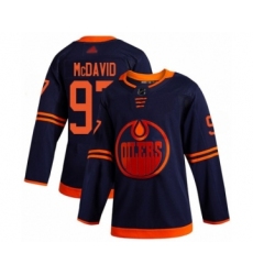 Youth Edmonton Oilers #97 Connor McDavid Authentic Navy Blue Alternate Hockey Jersey