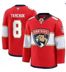 Men's Florida Panthers #8 Brady Tkachuk Red Stitched Hockey Home Jersey