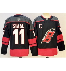Men's Carolina Hurricanes #11 Jordan Staal Black 2024-25 With C Stitched Hockey Jersey