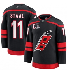 Men's Carolina Hurricanes #11 Jordan Staal Black 2026 Stanley Cup Champions And C Home Stitched Hockey Jersey