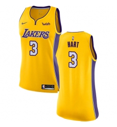 Women's Nike Los Angeles Lakers #3 Josh Hart Swingman Gold NBA Jersey - Icon Edition