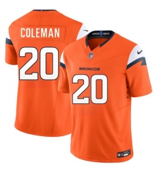 Men's Denver Broncos #20 Jonah Coleman Orange 2026 Draft F.U.S.E. Vapor Limited Football Stitched Jersey