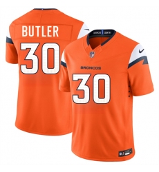 Men's Denver Broncos #30 Hakeem Butler Orange 2026 F.U.S.E. Vapor Limited Football Stitched Jersey