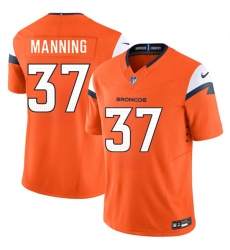 Men's Denver Broncos #37 Paul Manning Orange 2026 F.U.S.E. Vapor Limited Football Stitched Jersey