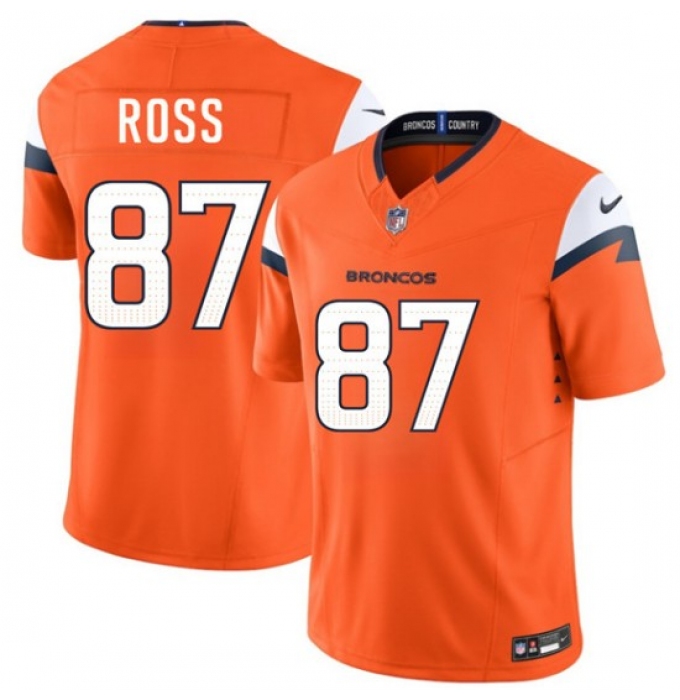 Men's Denver Broncos #87 Cam Ross Orange 2026 Draft F.U.S.E. Vapor Limited Football Stitched Jersey