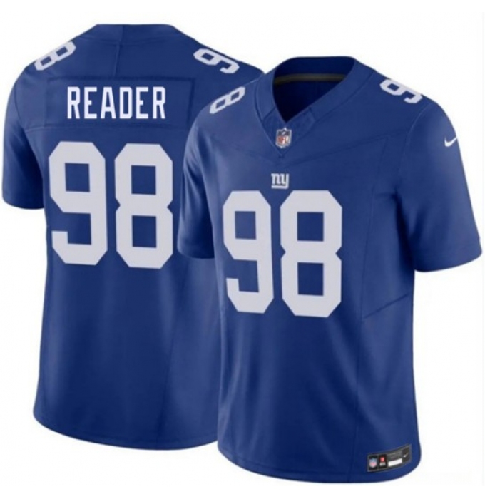 Men's New York Giants #98 D.J. Reader Blue 2026 F.U.S.E. Vapor Untouchable Limited Football Stitched Jersey