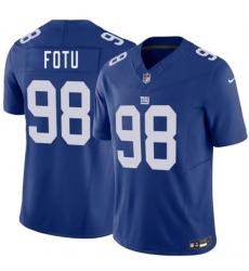 Men's New York Giants #98 Leki Fotu Blue 2026 F.U.S.E. Vapor Untouchable Limited Football Stitched Jersey