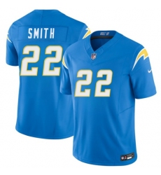 Men's Los Angeles Chargers #22 Genesis Smith Blue 2026 F.U.S.E. Vapor Limited Football Stitched Jersey