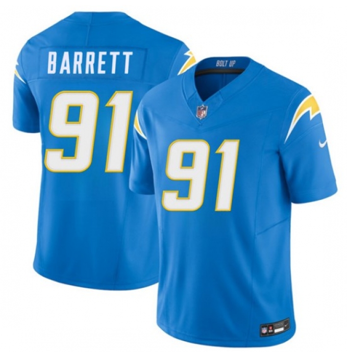 Men's Los Angeles Chargers #91 Nick Barrett Blue 2026 F.U.S.E. Vapor Limited Football Stitched Jersey