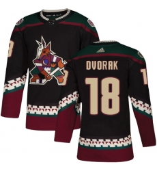Youth Adidas Arizona Coyotes #18 Christian Dvorak Premier Black Alternate NHL Jersey