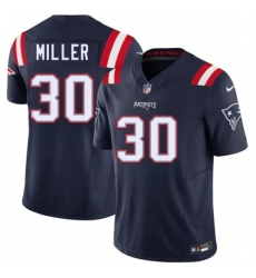 Men's New England Patriots #30 Jam Miller Navy 2026 Draft F.U.S.E. Vapor Limited Football Stitched Jersey