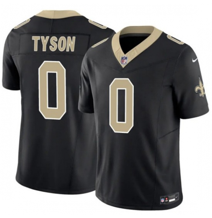 Men's New Orleans Saints #0 Jordyn Tyson Black 2026 F.U.S.E Vapor Limited Football Stitched Jersey