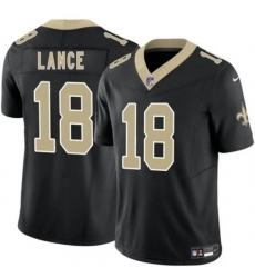 Men's New Orleans Saints #18 Bryce Lance Black 2026 F.U.S.E Vapor Limited Football Stitched Jersey