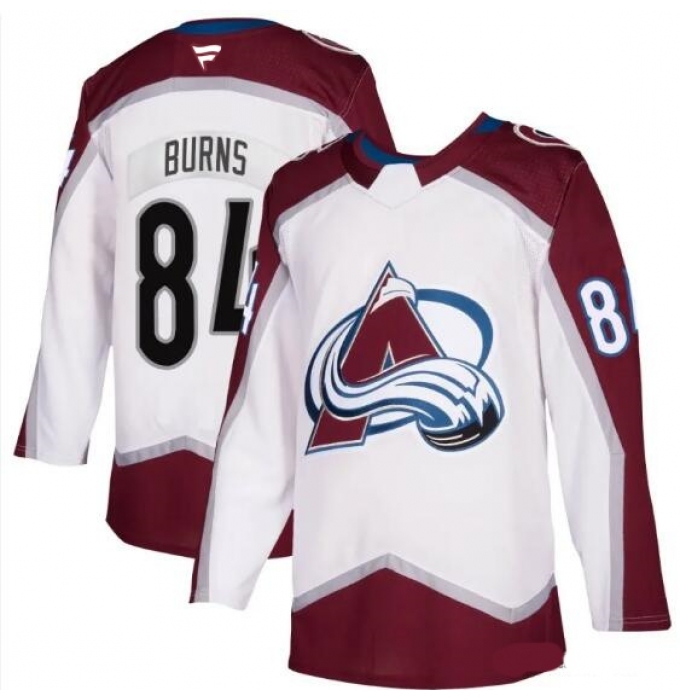 Men's Colorado Avalanche #84 Brent Burns Fanatics Burgundy White Away Jersey