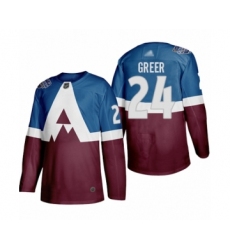 Youth Colorado Avalanche #24 A.J. Greer Authentic Burgundy Blue 2020 Stadium Series Hockey Jersey