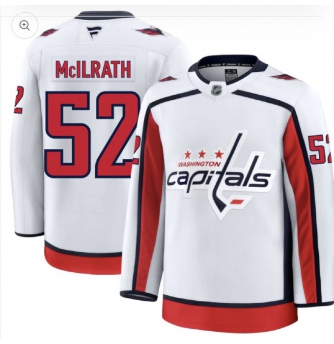 Men's Washington Capitals #52 Dylan Mcilrath White Jersey