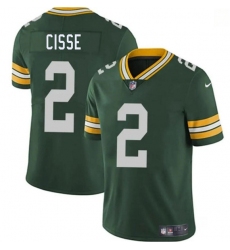 Men's Green Bay Packers #2 Brandon Cisse Green 2026 Vapor Untouchable Limited Football Stitched Jersey