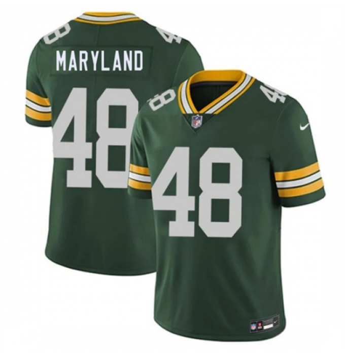 Men's Green Bay Packers #48 RJ Maryland Green 2026 Draft Vapor Untouchable Limited Football Stitched Jersey