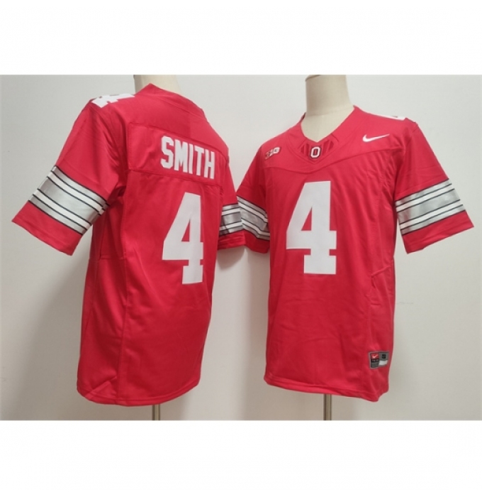 Men's Ohio State Buckeyes #4 Jeremiah Smith Red F U S E Limited Stitched Jersey