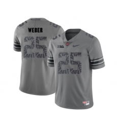 Ohio State Buckeyes 25 Mike Weber Gray Shadow College Football Jersey