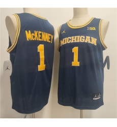 Men's Michigan Wolverines #1 Trey McKenney Navy 2026 Vapor Limited Stitched Football Jersey