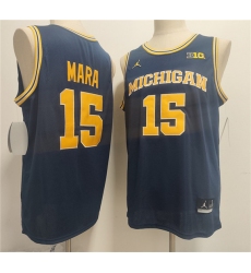 Men's Michigan Wolverines #15 Aday Mara Navy 2026 Vapor Limited Stitched Football Jersey