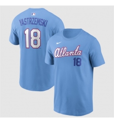 Men's Atlanta Braves #18 Mike Yastrzemski Powder Blue 2026 City Connect T-Shirt