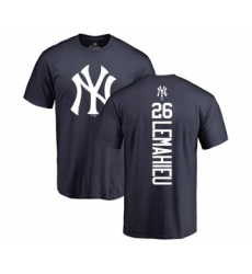 Baseball New York Yankees #26 DJ LeMahieu Navy Blue Backer T-Shirt