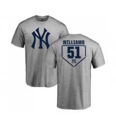 MLB Nike New York Yankees #51 Bernie Williams Gray RBI T-Shirt