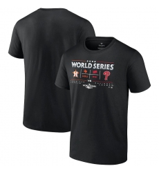 Men's Houston Astros vs. Philadelphia Phillies Fanatics Branded Black 2022 World Series Change Up Matchup T-Shirt