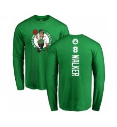 Basketball Boston Celtics #8 Kemba Walker Kelly Green Backer Long Sleeve T-Shirt