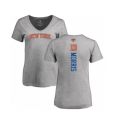 Basketball Women's New York Knicks #13 Marcus Morris Ash Backer T-Shirt