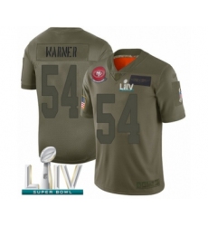 Youth San Francisco 49ers #54 Fred Warner Limited Olive 2019 Salute to Service Super Bowl LIV Bound Football Jersey