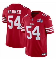 Youth San Francisco 49ers #54 Fred Warner Red 2023 F U S E Vapor Untouchable Limited Stitched Football 2024 Super Bowl LVIII Jersey