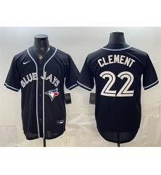 Men's Toronto Blue Jays #22 Ernie Clement 2026 Fashion Replica Black Out Stitched Baseball Jersey