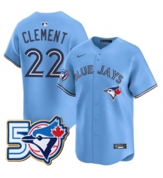 Men's Toronto Blue Jays #22 Ernie Clement 50th Anniversary Alternate Limited Jersey