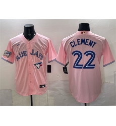 Men's Toronto Blue Jays #22 Ernie Clement Pink 50 Seasons Stitched Baseball Jersey
