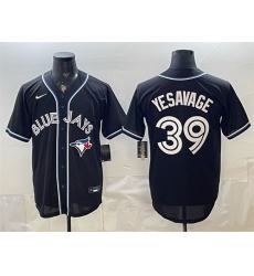 Men's Toronto Blue Jays #39 Trey Yesavage 2026 Fashion Replica Black Out Stitched Baseball Jersey