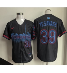Men's Toronto Blue Jays #39 Trey Yesavage Navy 2024 City Connect Limited Stitched Baseball Jersey