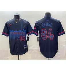 Men's Toronto Blue Jays #84 Dylan Cease Navy 2024 City Connect Limited Stitched Baseball Jersey