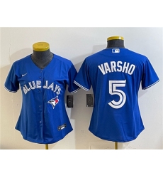 Women's Toronto Blue Jays #5 Daulton Varsho Royal Cool Base Stitched Baseball Jersey(Run Small)