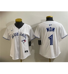 Youth Toronto Blue Jays #1 Mom White Limited Stitched Baseball Jersey